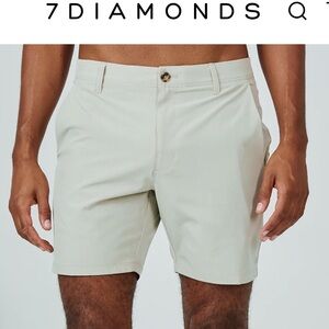7 Diamonds Light Tan Flat Front Shorts